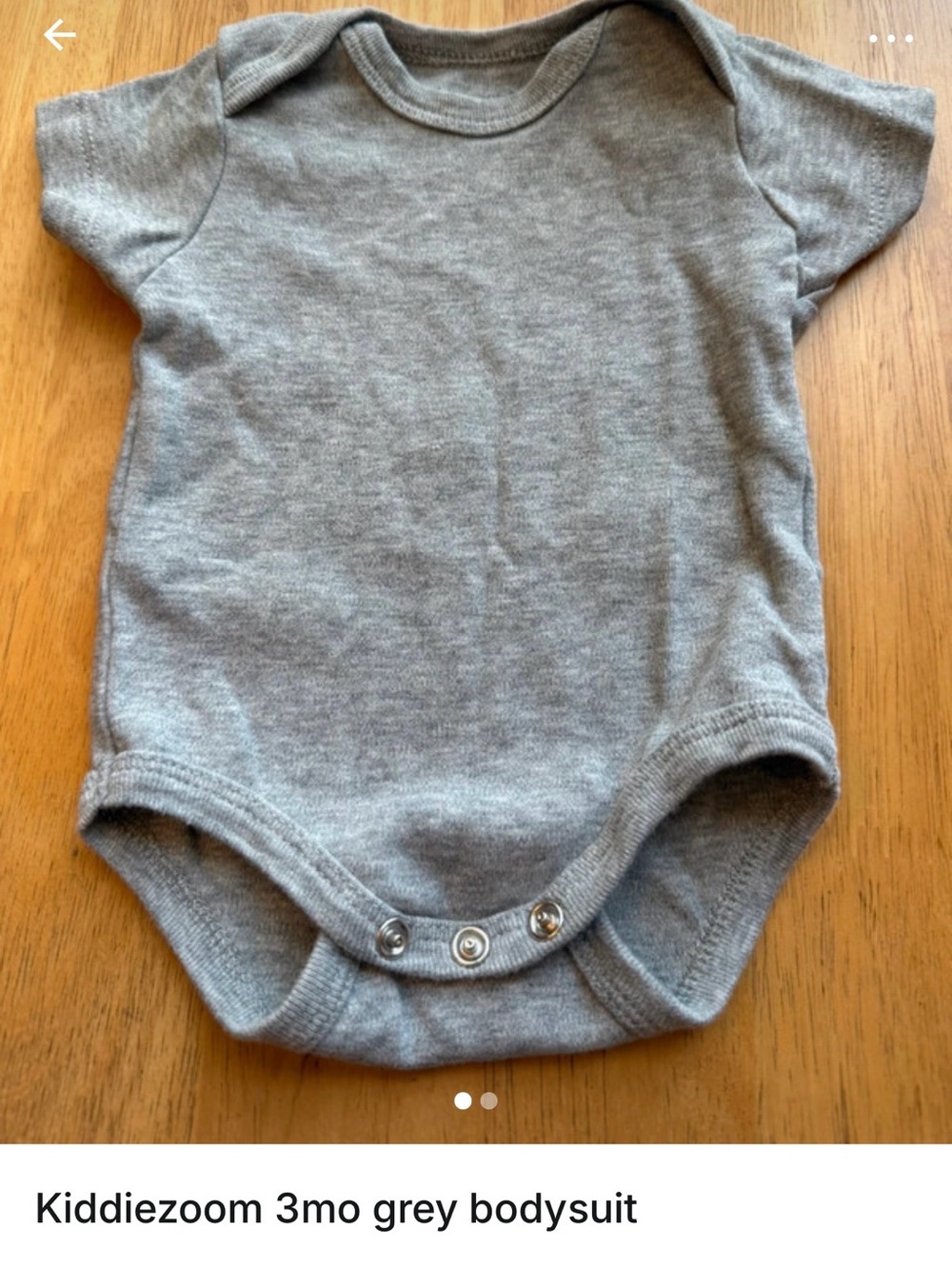 Grey Baby Bodysuit - Short Sleeve One-Piece